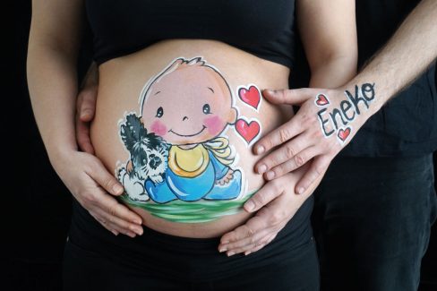 Belly Painting Vitoria-Gasteiz - Pintar barriguita embarazadas Vitoria-Gasteiz - Belly Painting Titxu